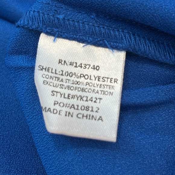 After Market Blue Blouse with Tie Front and Grommet Details - NWT - Picture 6 of 6